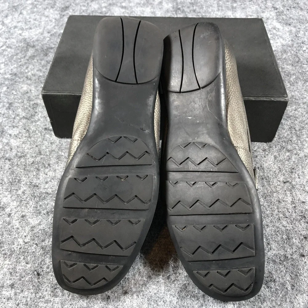 Naturalizer Shoes Womens‎ Size 8.5 M Metallic Pewter Pixie Loafers Driving Moc